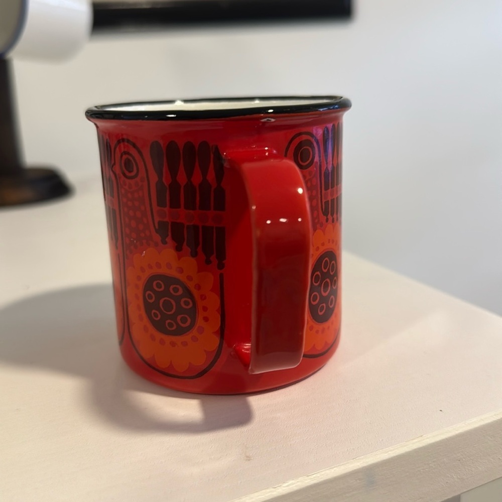 Finel Retired Lintu Bird Enamel Cup by Kaj Franck - Picture 5 of 10